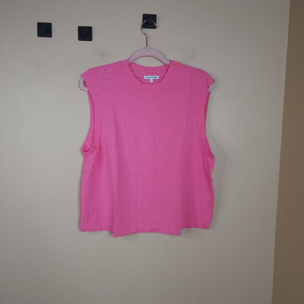 Cotton Citizen Cropped Muscle Tank in Pink Size M